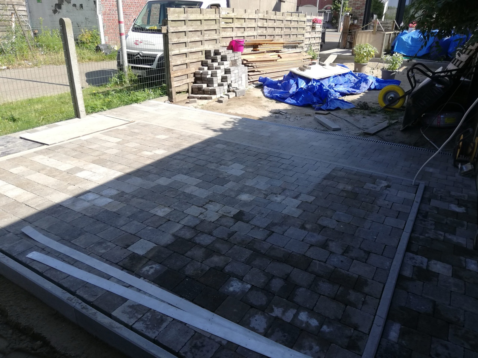 Garageoprit in klinkers